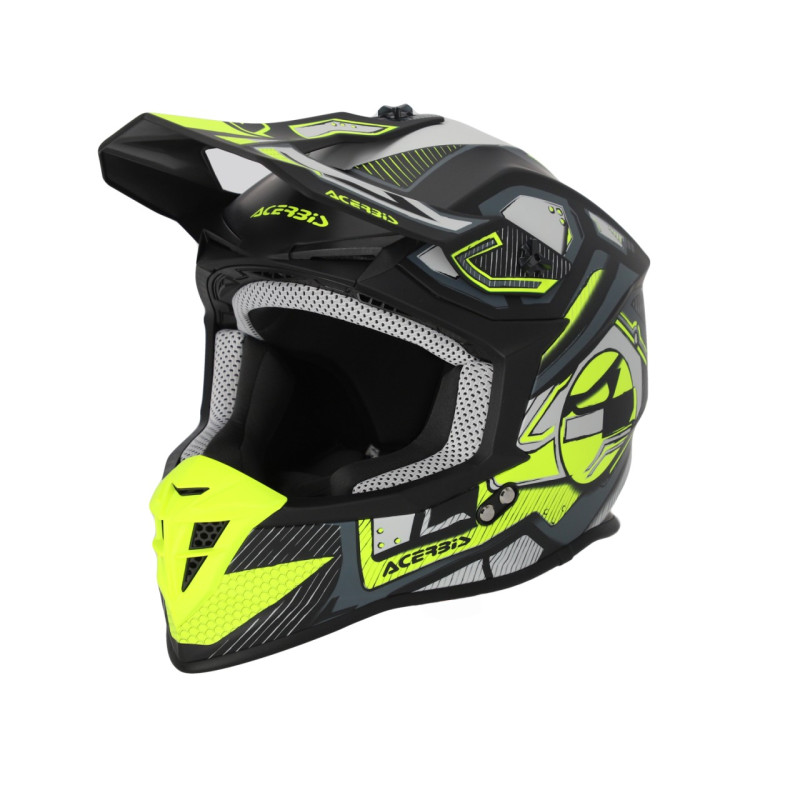 Casco cross enduro integrale omologato nero opaco con visiera parasole