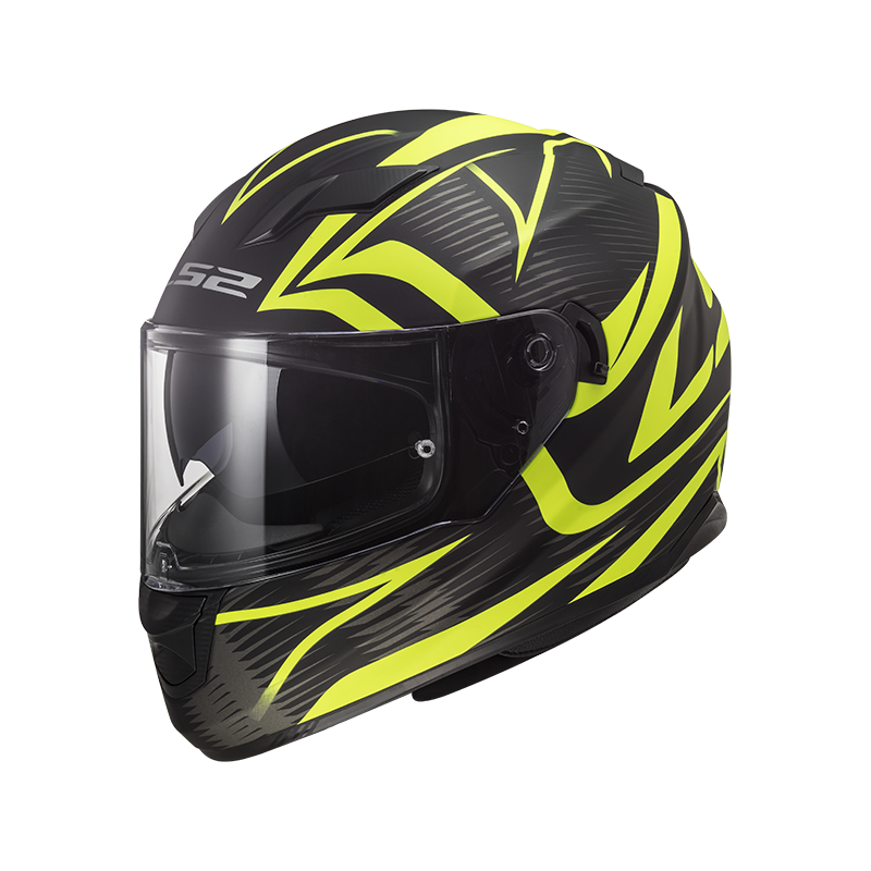 Ls2 FF320 Stream Evo Jink Matt Black-H-V Yellow Helmet