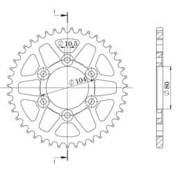 Aluminum Crown Pitch 525 Z...